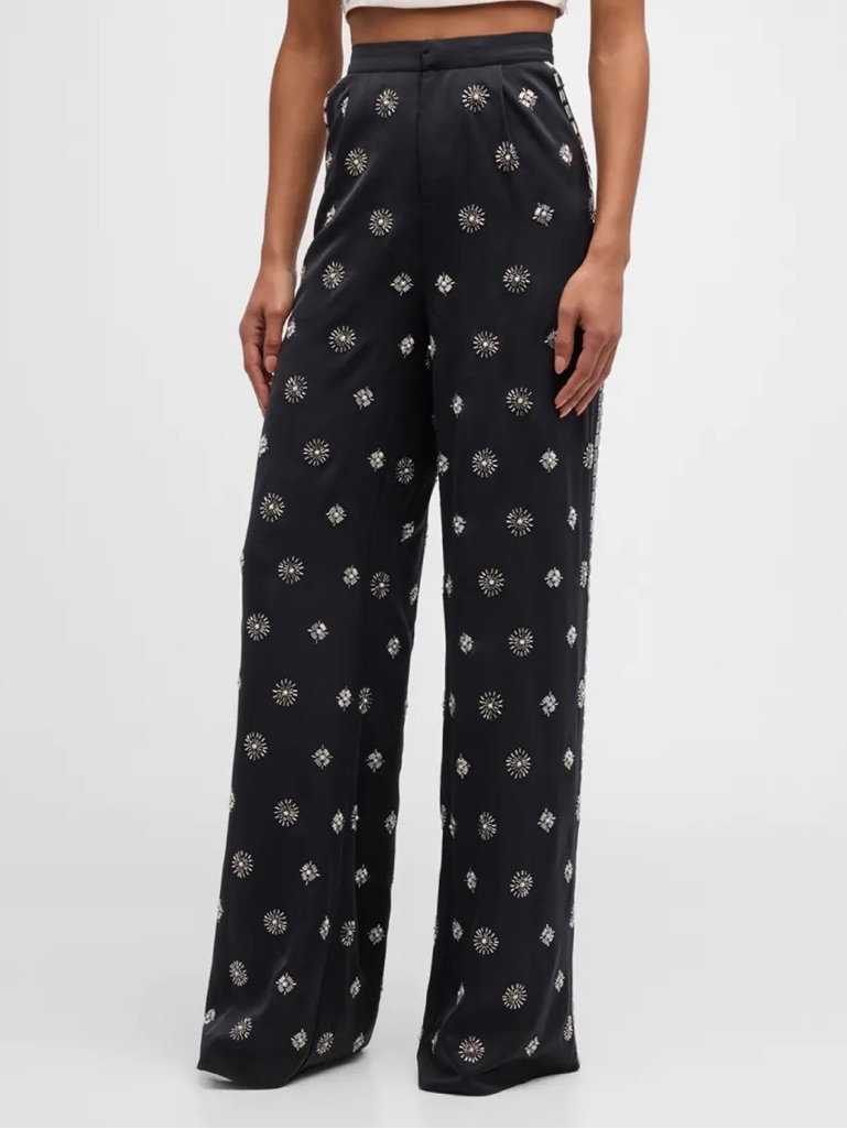 Ramy Brook Makayla Embellished Wide Leg Pants! Size 0 Nwt